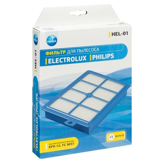 HEL-01_NEOLUX HEPA-фильтр для ELECTROLUX / PHILIPS (уп1шт)